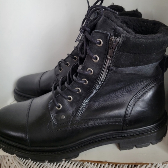 ALDO Caleseth BLACK Leather Lace Up Boot Size 13New Without Tags Upper Leather - Picture 3 of 7